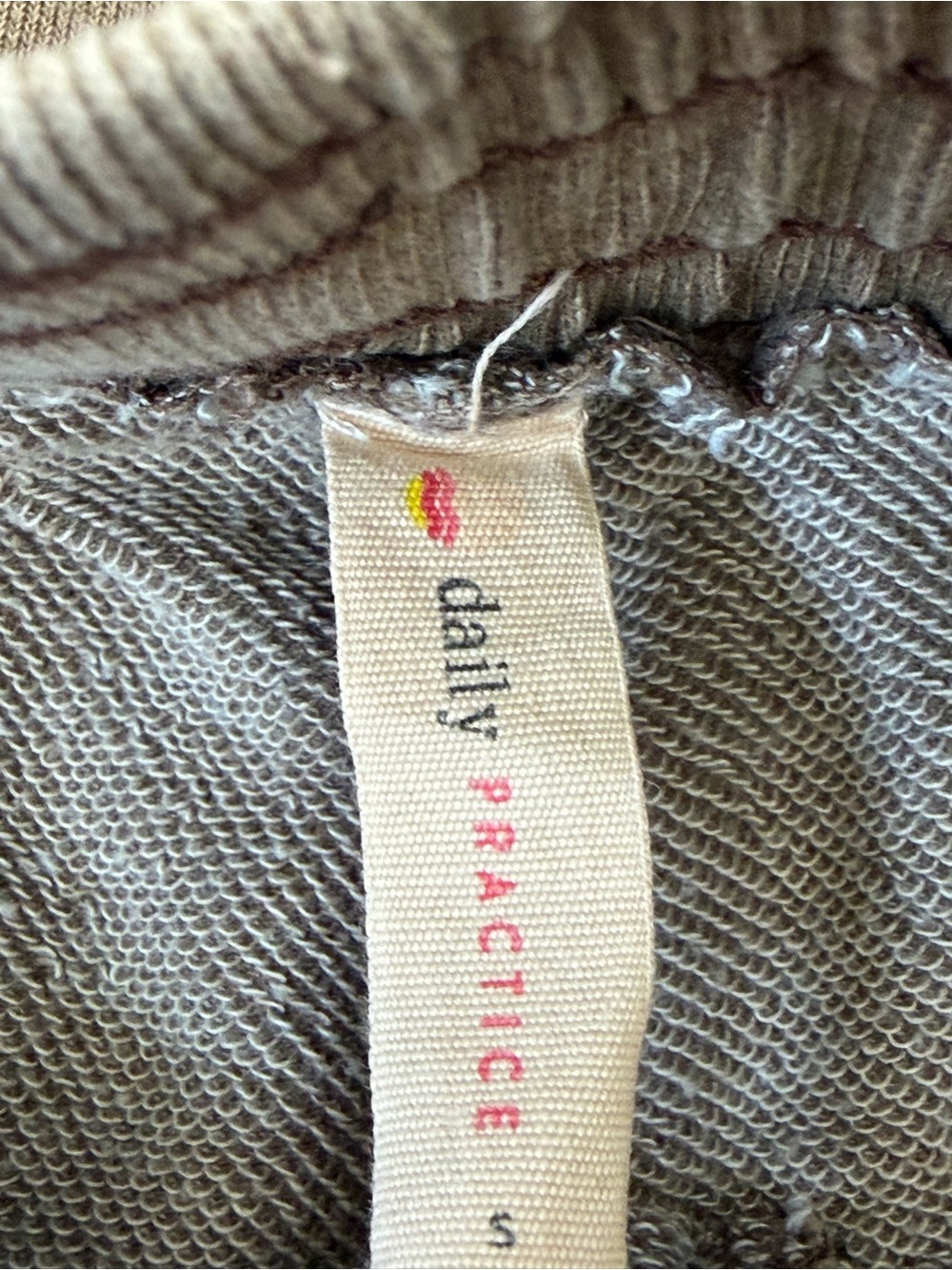 Anthropologie Daily Practice Wide Leg Sweatpants Heathered Brown Size S - Picture 4 of 7
